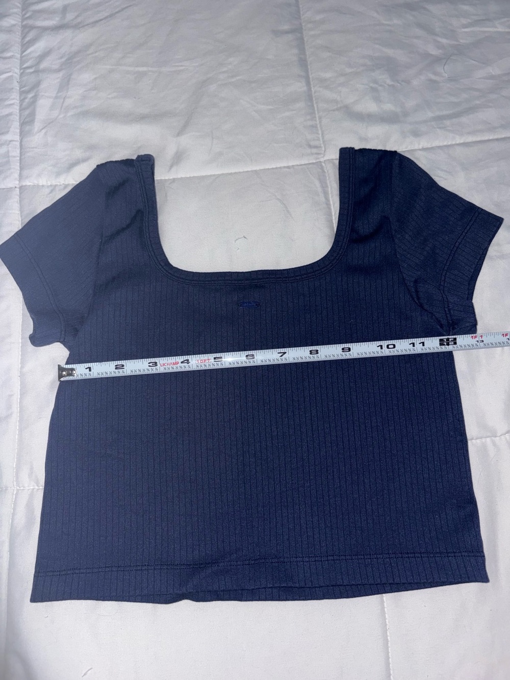 Victoria's Secret Navy Ribbed Square-Neck Crop Top